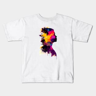 Colorful Woman's Head #1 Kids T-Shirt